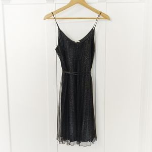 7 FOR ALL MANKIND Gold Pleated Tulle Party Dress